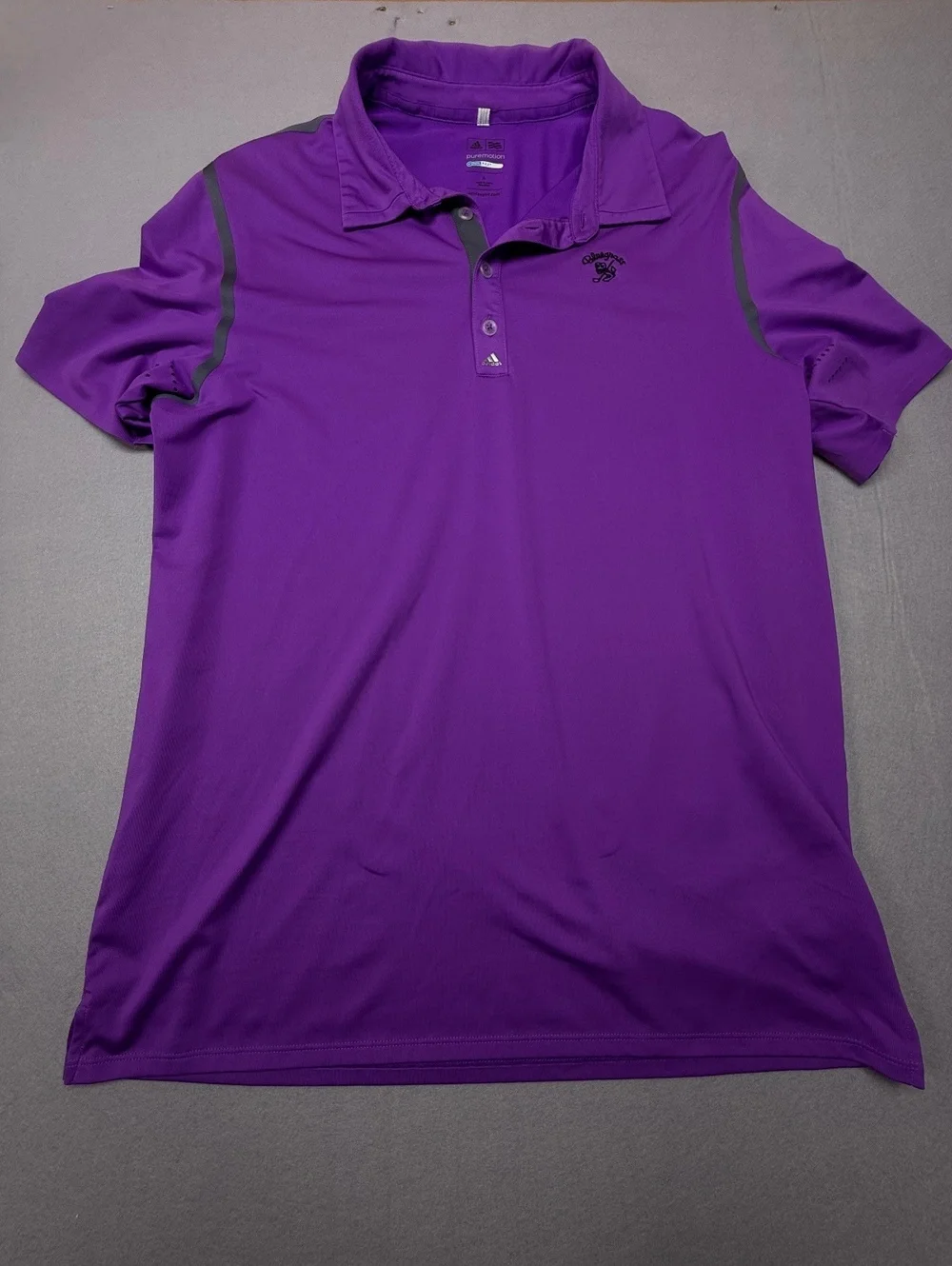 Adidas Puremotion Polo Shirt Men's Large Purple Golf Active